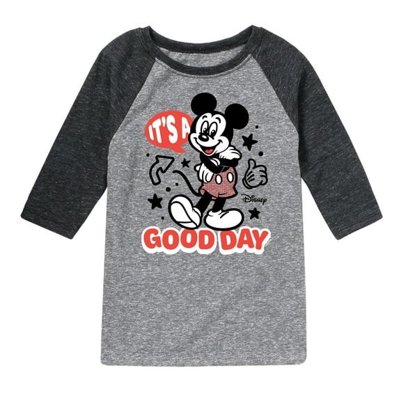 Disney - Mickey & Friends - It's a Good Day - Toddler And Youth Raglan Graphic T-Shirt