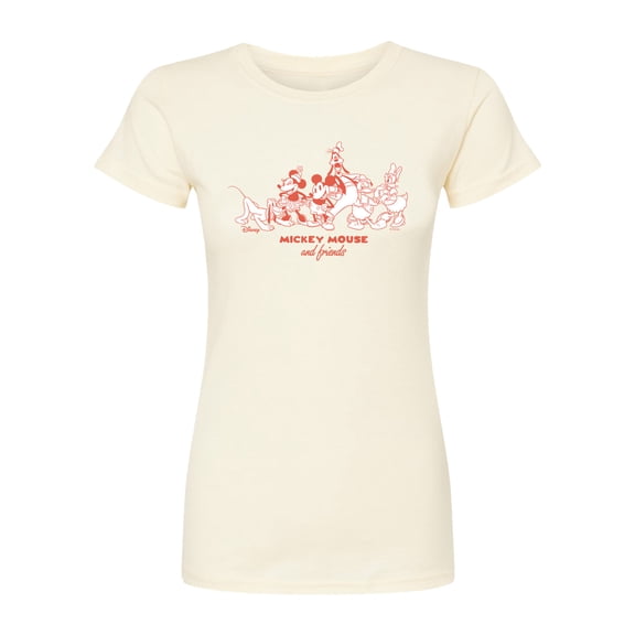 Disney - Mickey Friends - Juniors Fitted Graphic T-Shirt