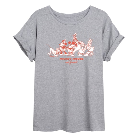 Disney - Mickey Friends - Juniors Oversized Graphic T-Shirt