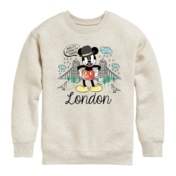 Disney - Mickey & Friends - London When It's Raining - Toddler And Youth Long Sleeve Graphic T-Shirt