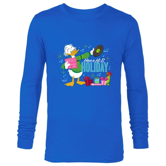 Disney Mickey & Friends Ludwig Von Drake Holiday Hits - Long Sleeve T-Shirt for Men - Customized-Navy