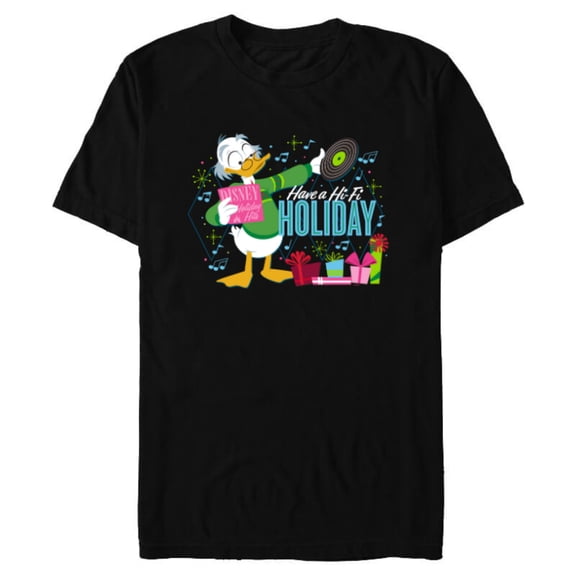 Disney Mickey & Friends Ludwig Von Drake Holiday Hits - Short Sleeve Blended T-Shirt for Adults - Customized-Black
