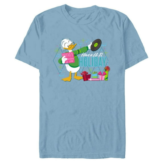 Disney Mickey & Friends Ludwig Von Drake Holiday Hits - Short Sleeve Blended T-Shirt for Adults - Customized-Ocean Blue
