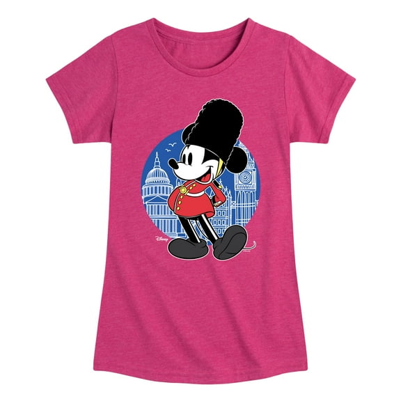 Disney - Mickey & Friends - Mickey A London Officer - Toddler And Youth Girls Short Sleeve Graphic T-Shirt