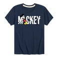 thumbnail image 1 of Disney - Mickey & Friends - Mickey Being Cool - Name Glitch - Toddler And Youth Short Sleeve Graphic T-Shirt, 1 of 5