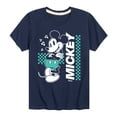 thumbnail image 1 of Disney - Mickey & Friends - Mickey - Checkered Retro Style - Toddler And Youth Short Sleeve Graphic T-Shirt, 1 of 5