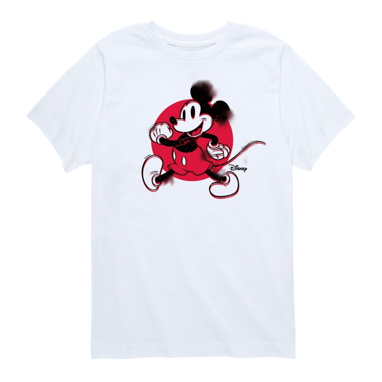- Disney Toddler - Youth - Mickey Mickey And Style - Throwback & Graphic Sleeve Friends Classic T-Shirt Short