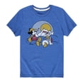 thumbnail image 1 of Disney - Mickey & Friends - Mickey & Daffy Duck Needs a Break from Hiking in Mountains - Camping - Toddler And Youth Short Sleeve Graphic T-Shirt, 1 of 5