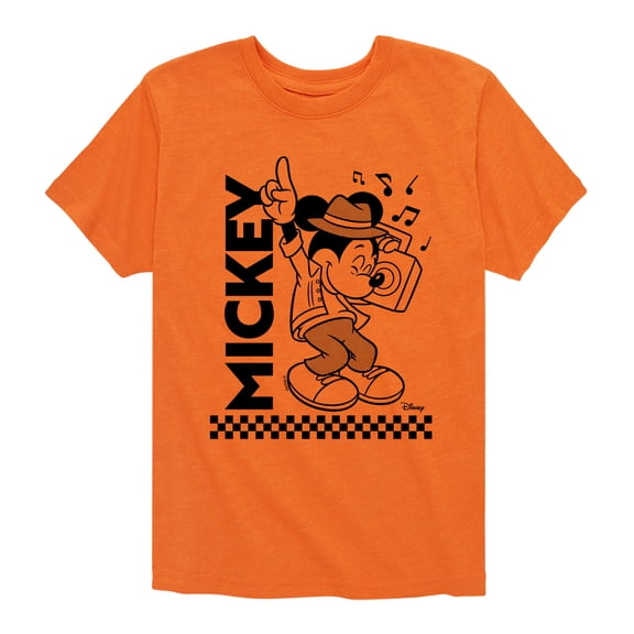 Disney - Mickey & Friends - Mickey Dancing - Music from a Boombox - Toddler And Youth Short Sleeve Graphic T-Shirt