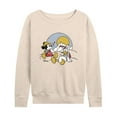 thumbnail image 1 of Disney - Mickey & Friends - Mickey & Donald Duck Need Rest from Hiking - Women's Lightweight French Terry Long Sleeve Shirt, 1 of 5