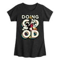 thumbnail image 1 of Disney - Mickey & Friends - Mickey, Donald, & Goofy - Doing Good - Toddler And Youth Girls Short Sleeve Graphic T-Shirt, 1 of 5
