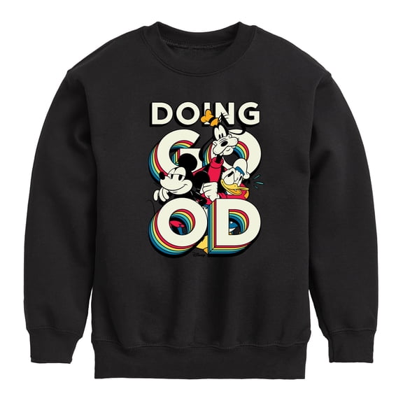 Disney - Mickey & Friends - Mickey, Donald, & Goofy - Doing Good - Toddler And Youth Long Sleeve Graphic T-Shirt