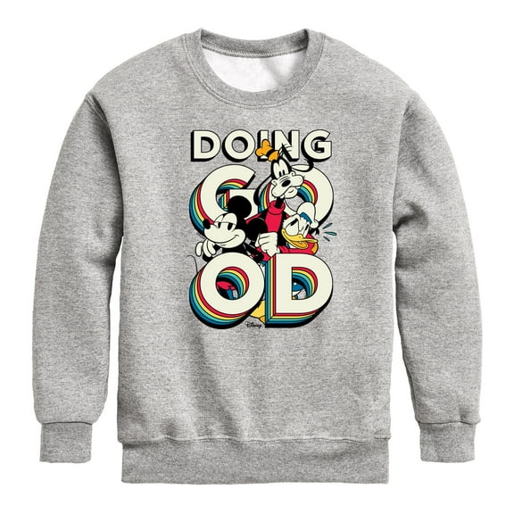 Disney - Mickey & Friends - Mickey, Donald, & Goofy - Doing Good - Toddler And Youth Long Sleeve Graphic T-Shirt