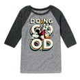thumbnail image 1 of Disney - Mickey & Friends - Mickey, Donald, & Goofy - Doing Good - Toddler And Youth Raglan Graphic T-Shirt, 1 of 4