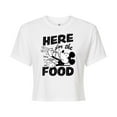 thumbnail image 1 of Disney - Mickey & Friends - Mickey Eating Noodles - Here for the Food - Juniors Cropped Cotton Blend T-Shirt, 1 of 5