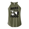 thumbnail image 1 of Disney - Mickey & Friends - Mickey Eating Noodles - Here for the Food - Juniors High Neck Tank Top, 1 of 5