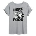 thumbnail image 1 of Disney - Mickey & Friends - Mickey Eating Noodles - Here for the Food - Juniors Ideal Flowy Muscle T-Shirt, 1 of 5