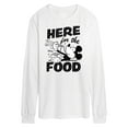 thumbnail image 1 of Disney - Mickey & Friends - Mickey Eating Noodles - Here for the Food - Men's Long Sleeve T-Shirt, 1 of 1