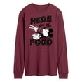 thumbnail image 1 of Disney - Mickey & Friends - Mickey Eating Noodles - Here for the Food - Men's Long Sleeve T-Shirt, 1 of 1