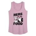 thumbnail image 1 of Disney - Mickey & Friends - Mickey Eating Noodles - Here for the Food - Women's Racerback Tank Top, 1 of 5