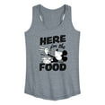 thumbnail image 1 of Disney - Mickey & Friends - Mickey Eating Noodles - Here for the Food - Women's Racerback Tank Top, 1 of 5