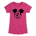 thumbnail image 1 of Disney - Mickey & Friends - Mickey Face Glitch - Toddler And Youth Girls Short Sleeve Graphic T-Shirt, 1 of 5