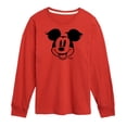 thumbnail image 1 of Disney - Mickey & Friends - Mickey Face Glitch - Toddler And Youth Long Sleeve Graphic T-Shirt, 1 of 5