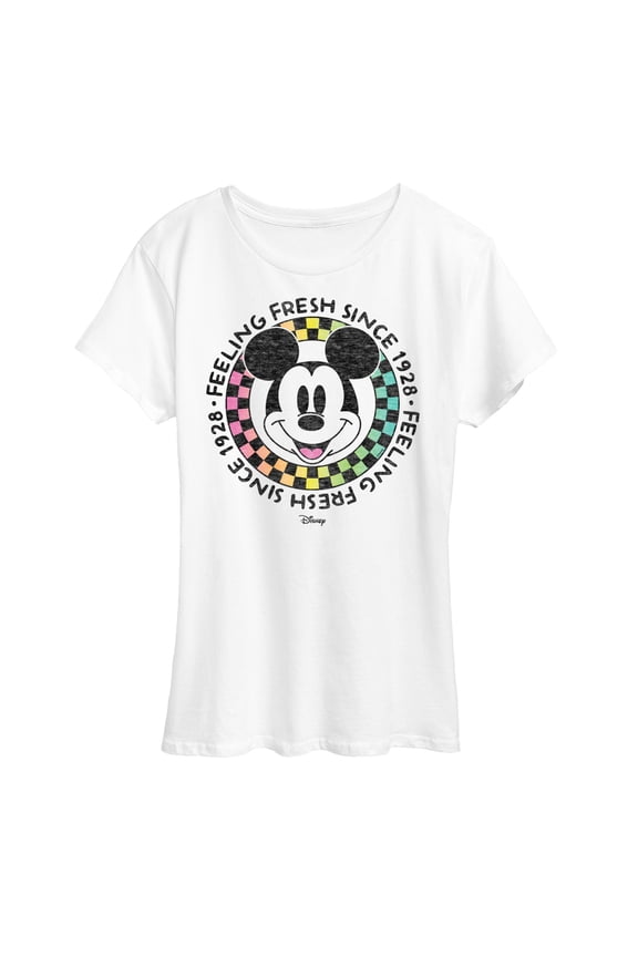 - Mickey & Friends - Mickey Feeling Fresh Since 1928 - Women's Short Sleeve Graphic T-Shirt