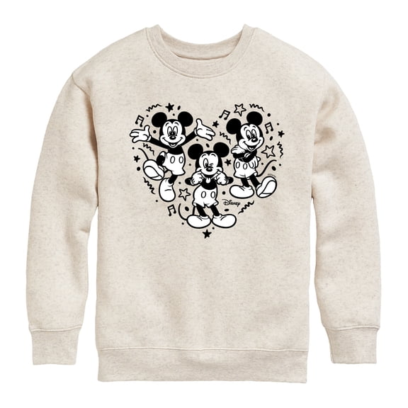 Disney - Mickey & Friends - Mickey Fills the Heart - Toddler And Youth Crewneck Fleece Sweatshirt