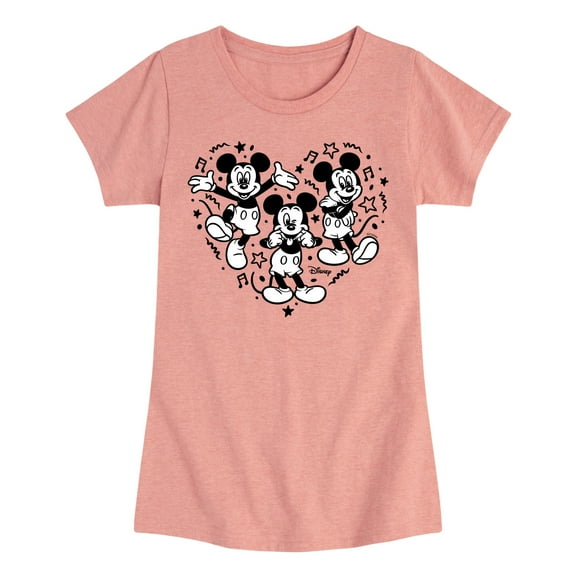 Disney - Mickey & Friends - Mickey Fills the Heart - Toddler And Youth Girls Short Sleeve Graphic T-Shirt
