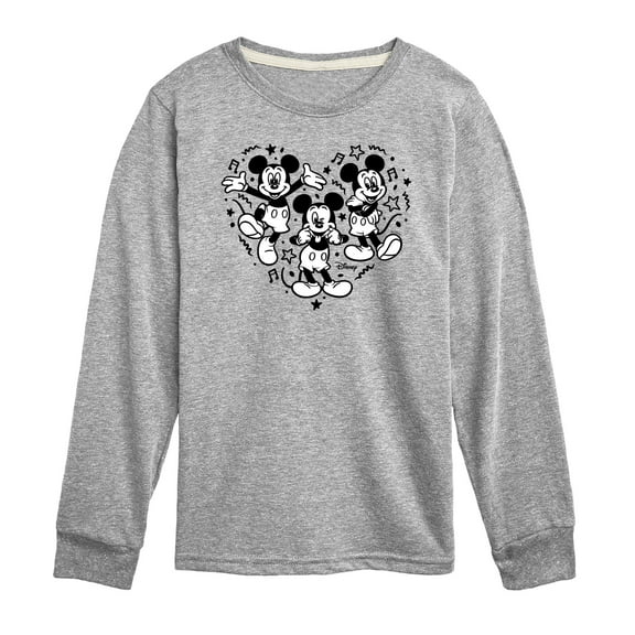 Disney - Mickey & Friends - Mickey Fills the Heart - Toddler And Youth Long Sleeve Graphic T-Shirt