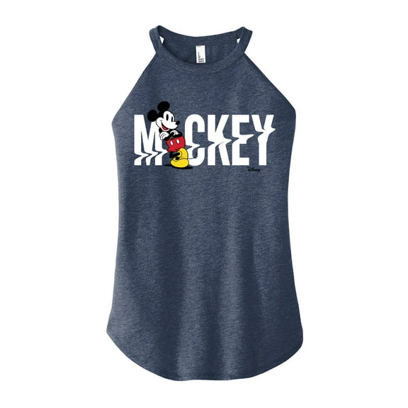 Disney - Mickey & Friends - Mickey Glitch - Juniors High Neck Tank Top