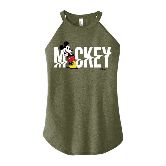 Disney - Mickey & Friends - Mickey Glitch - Juniors High Neck Tank Top