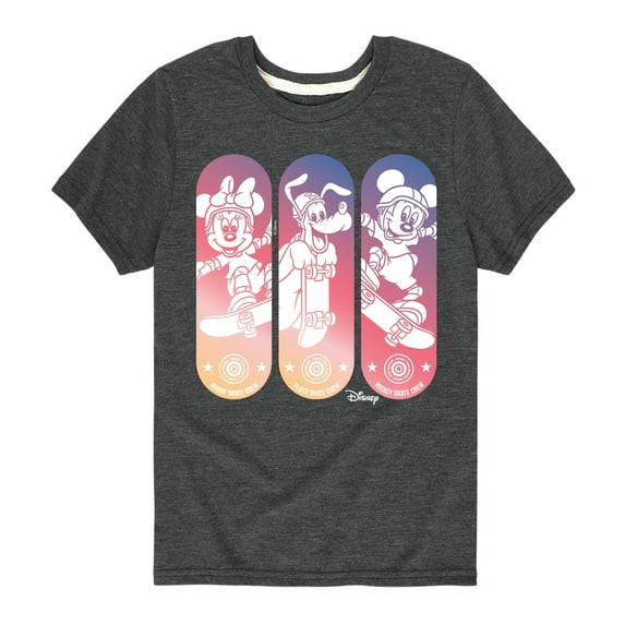 Disney - Mickey & Friends - Mickey, Goofy, & Minnie - Skateboard Crew - Toddler And Youth Short Sleeve Graphic T-Shirt
