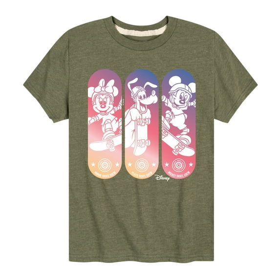 Disney - Mickey & Friends - Mickey, Goofy, & Minnie - Skateboard Crew - Toddler And Youth Short Sleeve Graphic T-Shirt