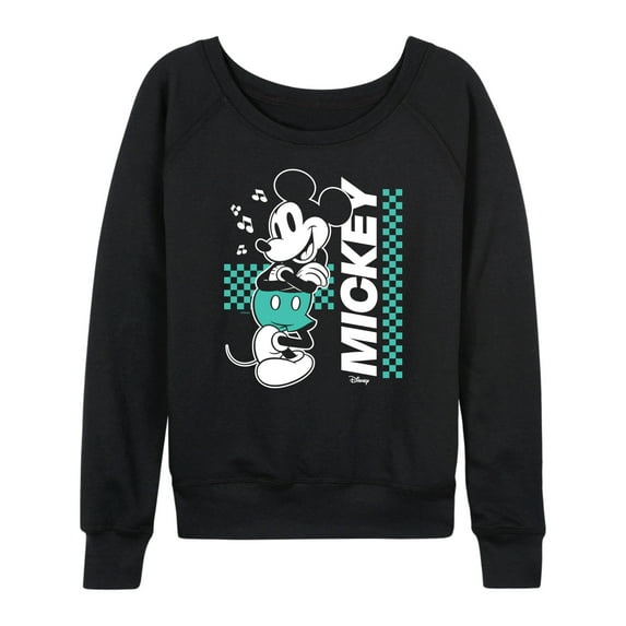 Disney - Mickey & Friends - Mickey Hanging Out - Women's Lightweight French Terry Long Sleeve Shirt