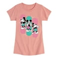 thumbnail image 1 of Disney - Mickey & Friends - Mickey Happy Expressions - Retro Style - Toddler And Youth Girls Short Sleeve Graphic T-Shirt, 1 of 5