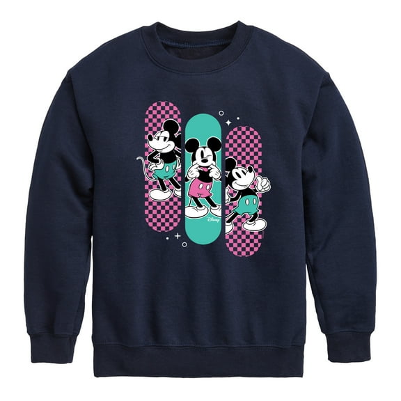Disney - Mickey & Friends - Mickey Happy Expressions - Retro Style - Toddler And Youth Long Sleeve Graphic T-Shirt