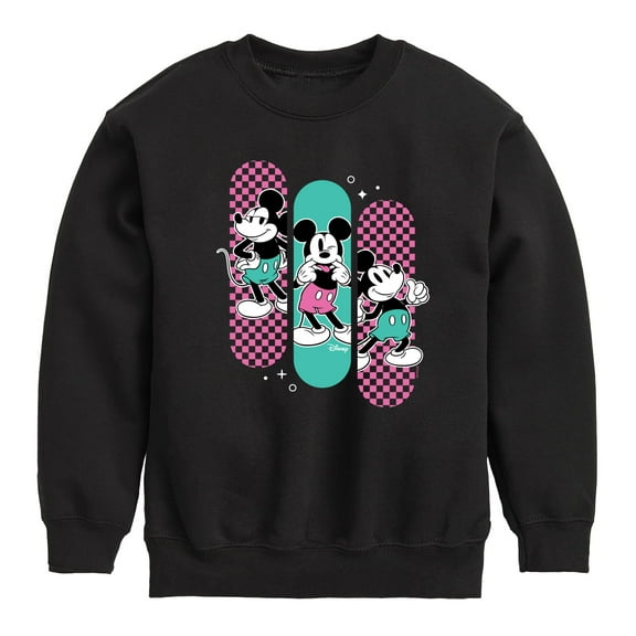 Disney - Mickey & Friends - Mickey Happy Expressions - Retro Style - Toddler And Youth Long Sleeve Graphic T-Shirt