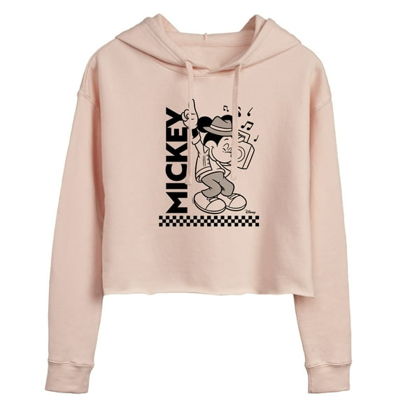 Disney - Mickey & Friends - Mickey Jammin' - Music - Juniors Cropped Pullover Hoodie
