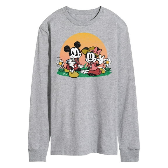 Disney - Mickey & Friends - Mickey & Minnie Enjoy the Sunset - Men's Long Sleeve T-Shirt