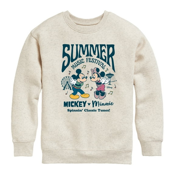 Disney - Mickey & Friends - Mickey & Minnie - Summer Music Festival - Spinning Classic Tunes - Toddler And Youth Long Sleeve Graphic T-Shirt