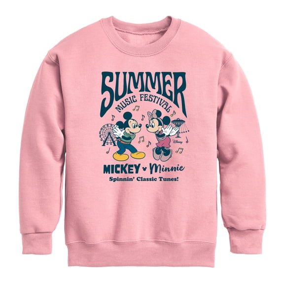 Disney - Mickey & Friends - Mickey & Minnie - Summer Music Festival - Spinning Classic Tunes - Toddler And Youth Long Sleeve Graphic T-Shirt