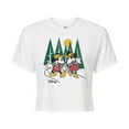 thumbnail image 1 of Disney - Mickey & Friends - Mickey & Minnie Take a Hike - Juniors Cropped Cotton Blend T-Shirt, 1 of 5