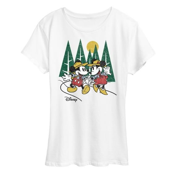 Disney - Mickey & Friends - Mickey & Minnie Take a Hike - Women's Short Sleeve Graphic T-Shirt