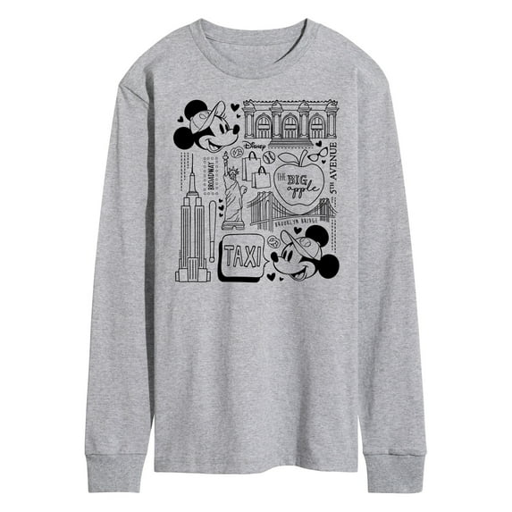 Disney - Mickey & Friends - Mickey & Minnie - The Big Apple 5th Avenue - Taxi - Men's Long Sleeve T-Shirt