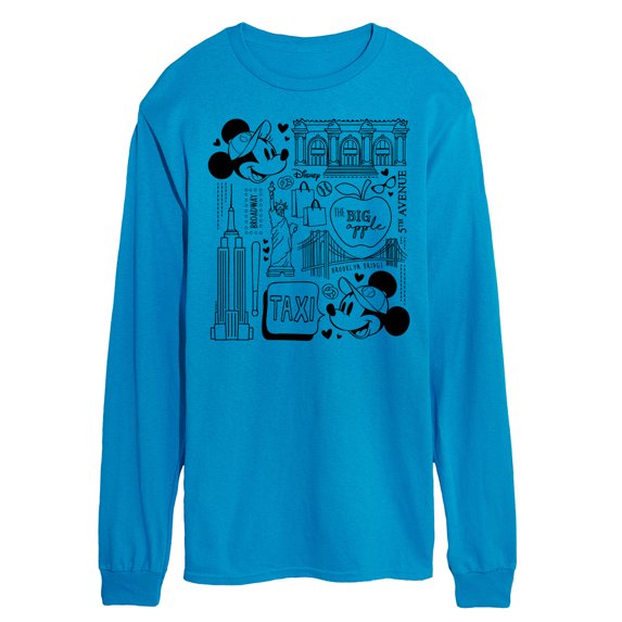 Disney - Mickey & Friends - Mickey & Minnie - The Big Apple 5th Avenue - Taxi - Men's Long Sleeve T-Shirt