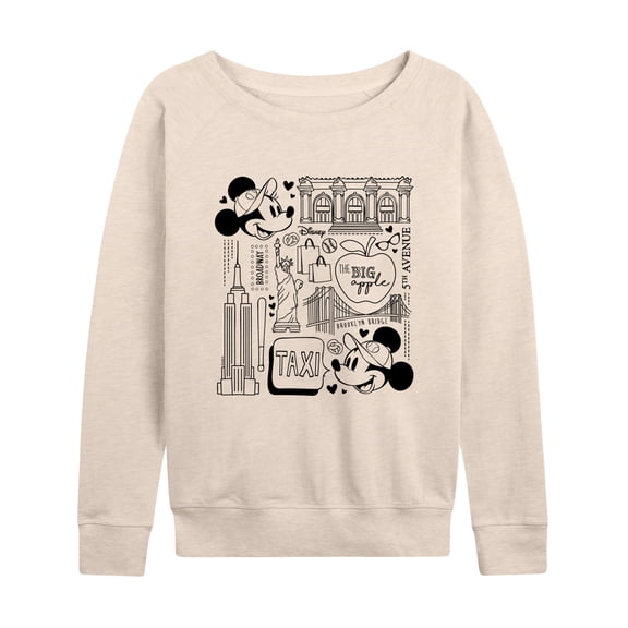Disney - Mickey & Friends - The Big Apple 5th Avenue Taxi - Women's Lightweight French Terry Long Sleeve Shirt