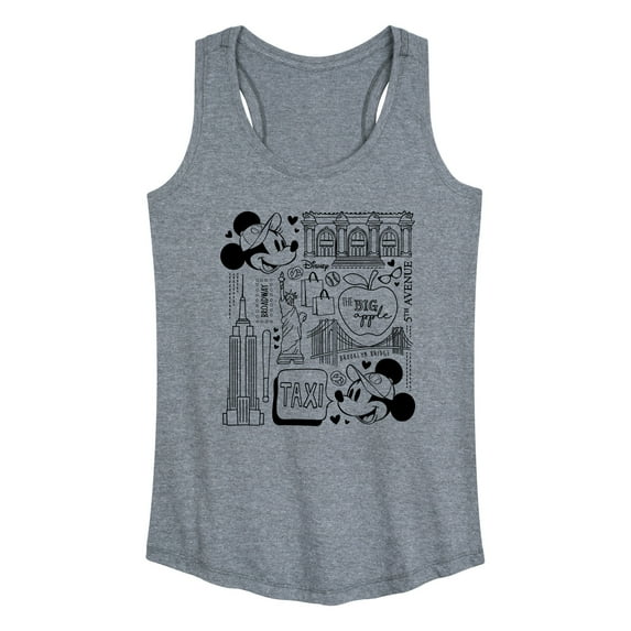 Disney - Mickey & Friends - Mickey & Minnie - The Big Apple 5th Avenue - Taxi - Women's Racerback Tank Top