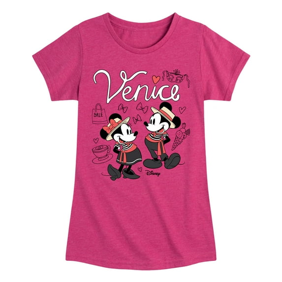 Disney - Mickey & Friends - Mickey & Minnie - Venice - Toddler And Youth Girls Short Sleeve Graphic T-Shirt